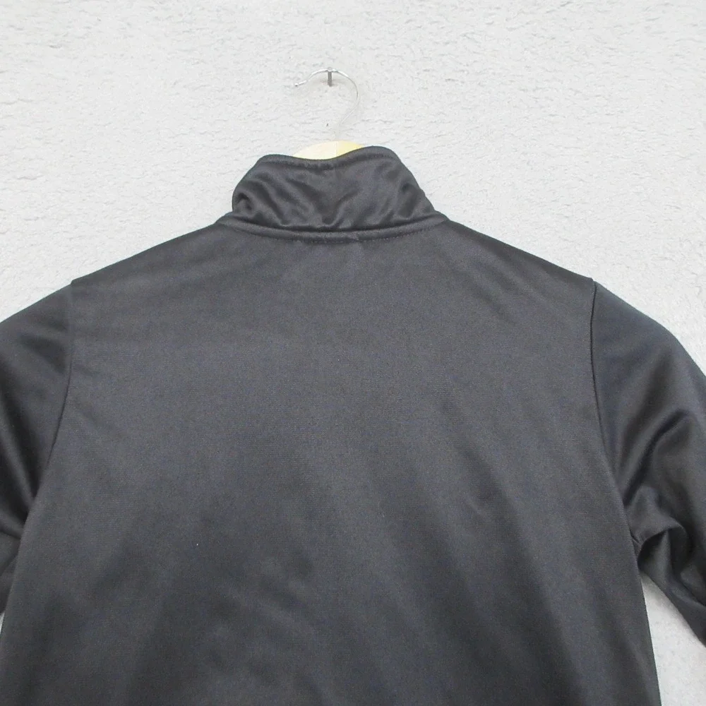 PUMA Track Jacket Youth Large Black Red Full Zip Logo Sleeve Athletic Sport